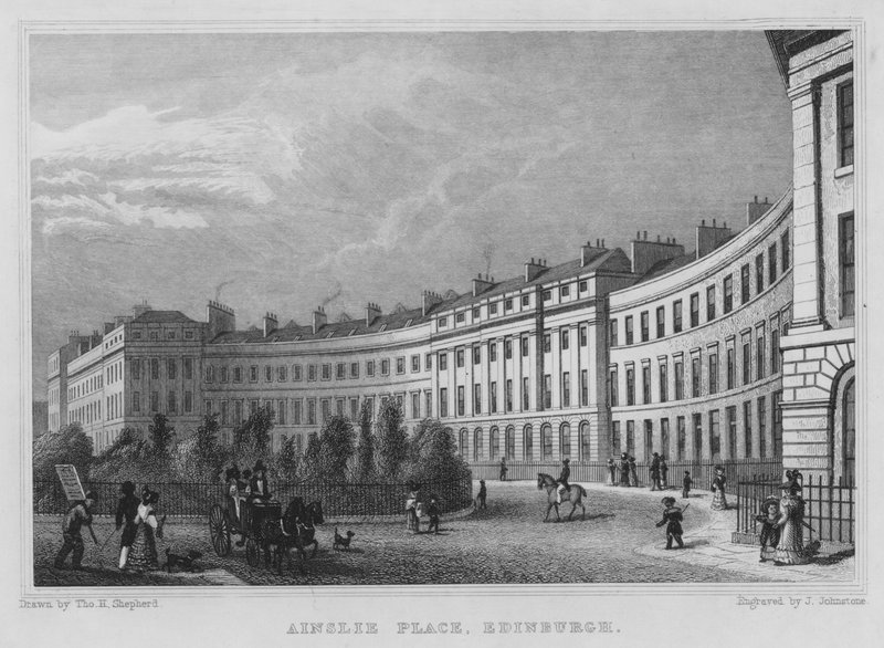 Ainslie Place, Edinburgh (metszet) alkotó: Thomas Hosmer Shepherd