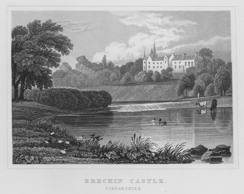 Brechin kastély, Forfarshire (metszet) alkotó: Thomas Hosmer Shepherd
