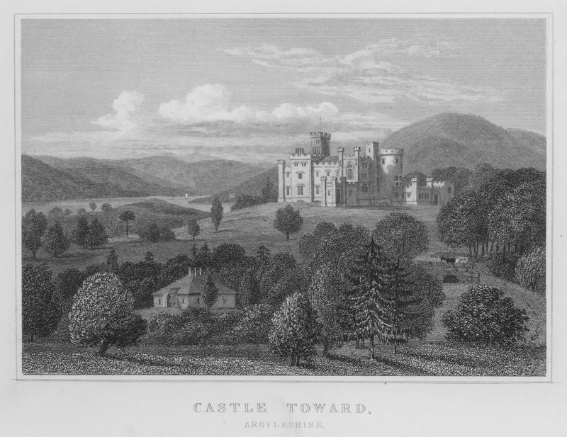 Castle Toward, Argyleshire (metszet) alkotó: Thomas Hosmer Shepherd