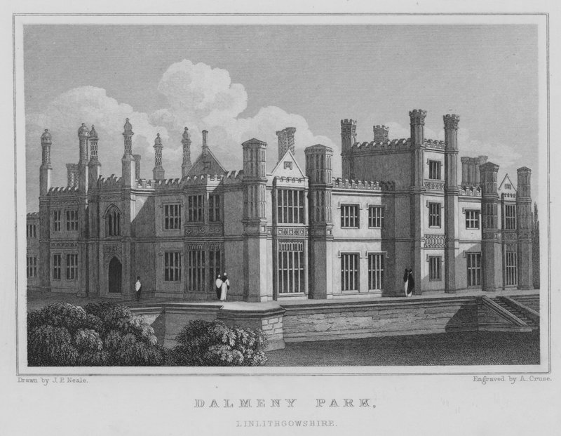 Dalmeny Park, Linlithgowshire (metszet) alkotó: Thomas Hosmer Shepherd