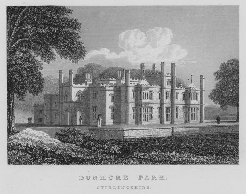 Dunmore Park, Stirlingshire (metszet) alkotó: Thomas Hosmer Shepherd