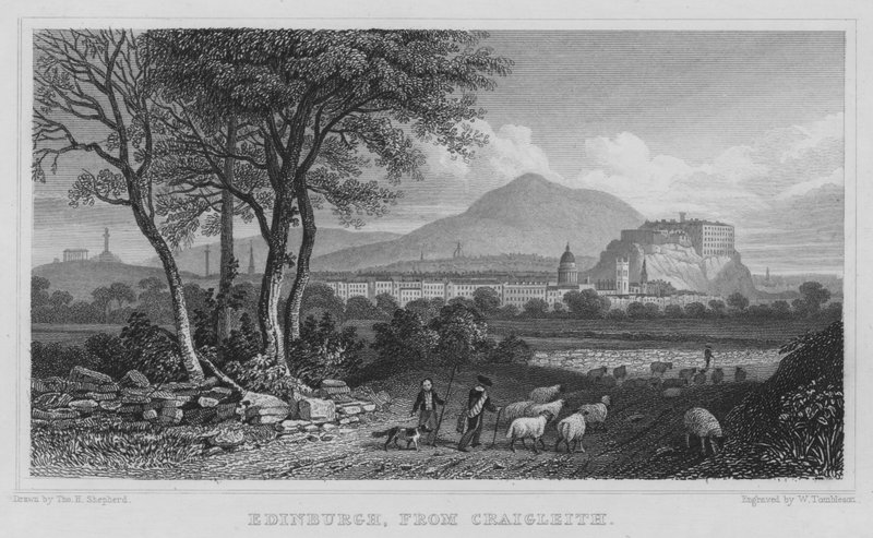 Edinburgh, Craigleithből (metszet) alkotó: Thomas Hosmer Shepherd