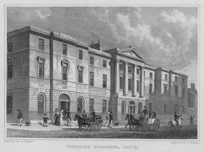 Exchange Buildings, Leith (metszet) alkotó: Thomas Hosmer Shepherd