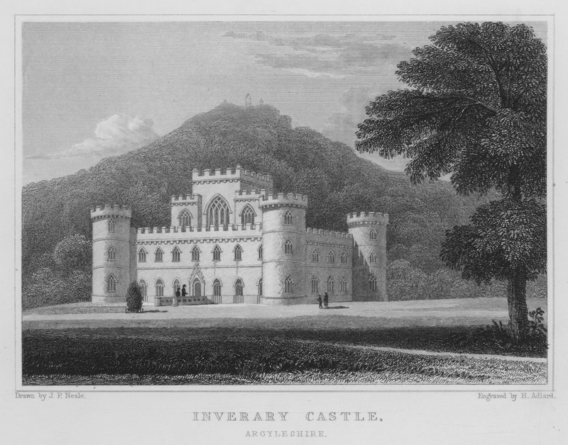 Inveraray kastély, Argyllshire (metszet) alkotó: Thomas Hosmer Shepherd