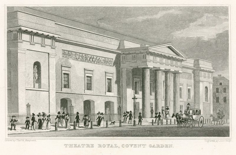 Királyi Színház, Covent Garden; alkotó: Thomas Hosmer Shepherd