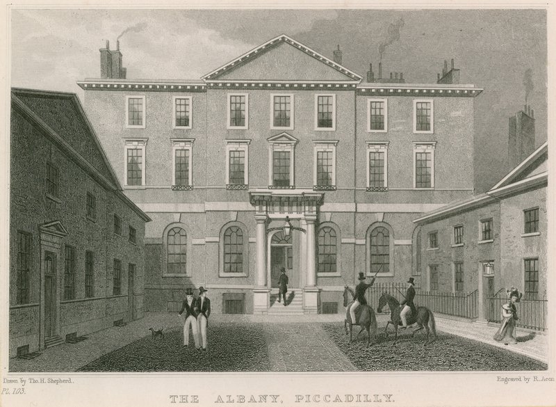 Albany, Piccadilly, London alkotó: Thomas Hosmer Shepherd