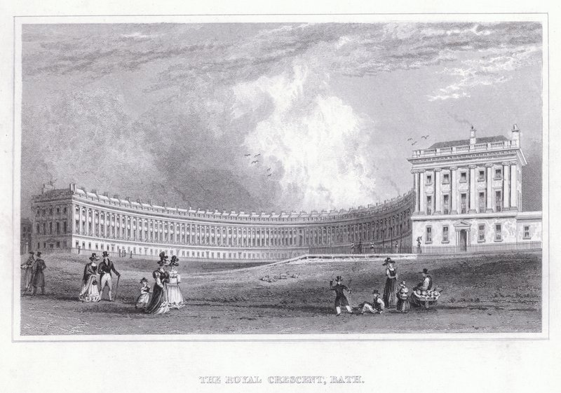 The Royal Crescent, Bath (metszet) alkotó: Thomas Hosmer Shepherd