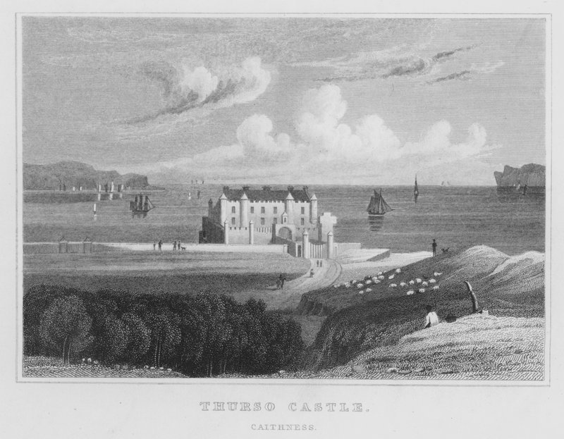 Thurso kastély, Caithness (metszet) alkotó: Thomas Hosmer Shepherd