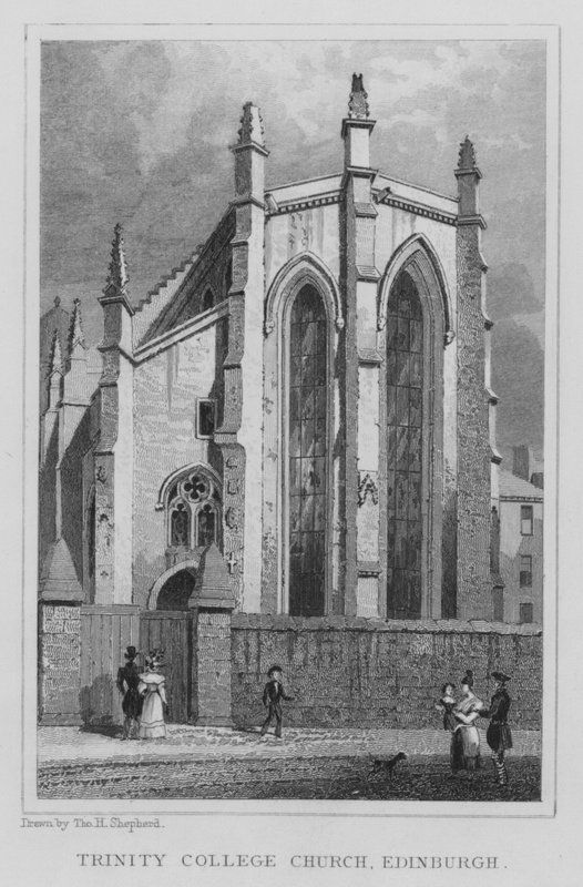 Trinity College Church, Edinburgh (metszet) alkotó: Thomas Hosmer Shepherd
