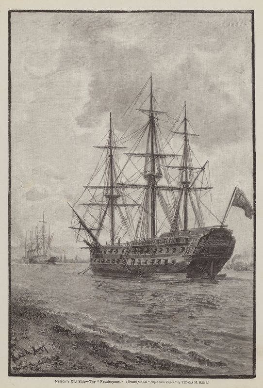 Nelsons Old Ship, The Foudroyant alkotó: Thomas Marie Madawaska Hemy