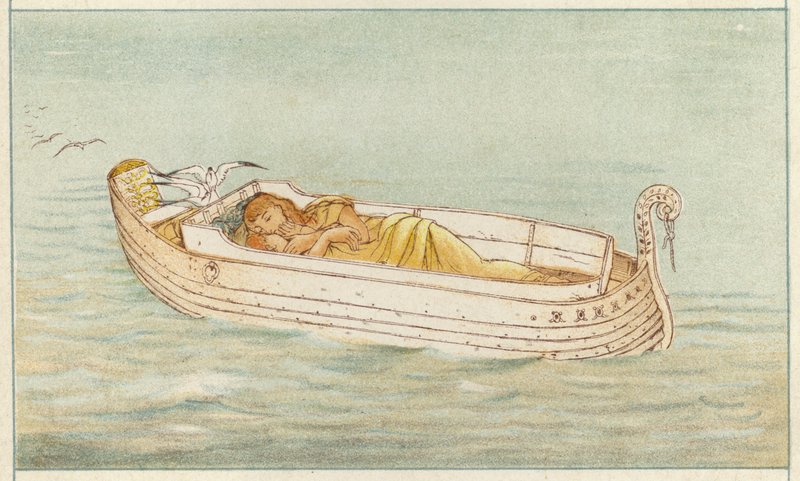 Danae és Perseus (színes litó) alkotó: Thomas Ralph Spence