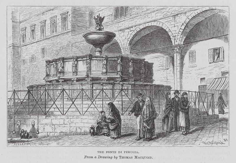 A Fonte Di Perugia (metszet) alkotó: Thomas Robert Macquoid