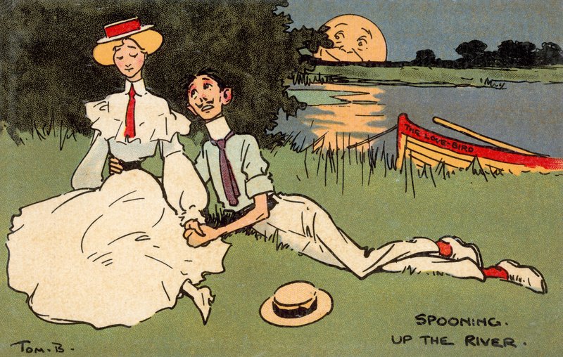 Felkanalazni a folyón (chromolitho) alkotó: Tom Browne