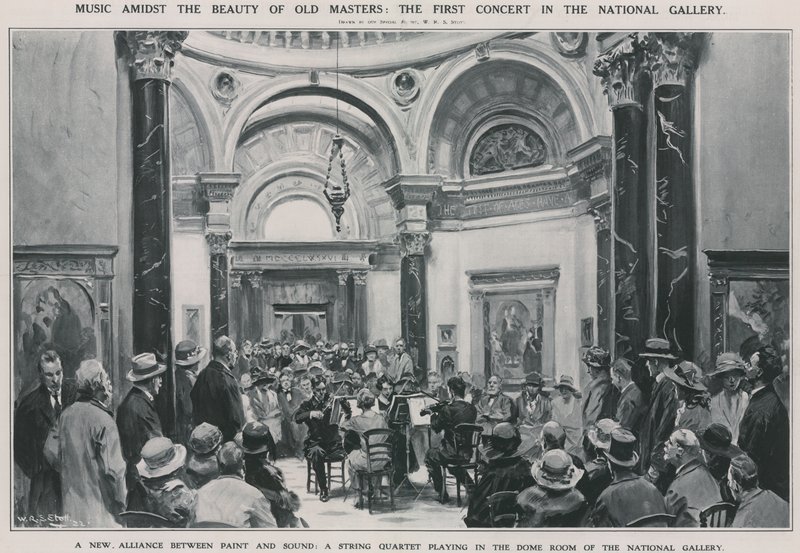 Az első koncert a Nemzeti Galériában alkotó: W.R.S. Stott