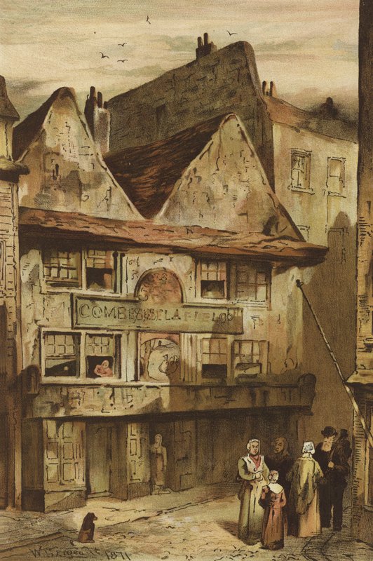 Nell Gwynne háza, Drury Lane, Strand (chromolitho) alkotó: Waldo Sargeant