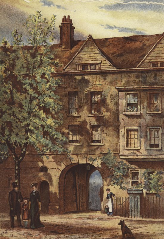 Staple Inn, Holborn (chromolitho) alkotó: Waldo Sargeant