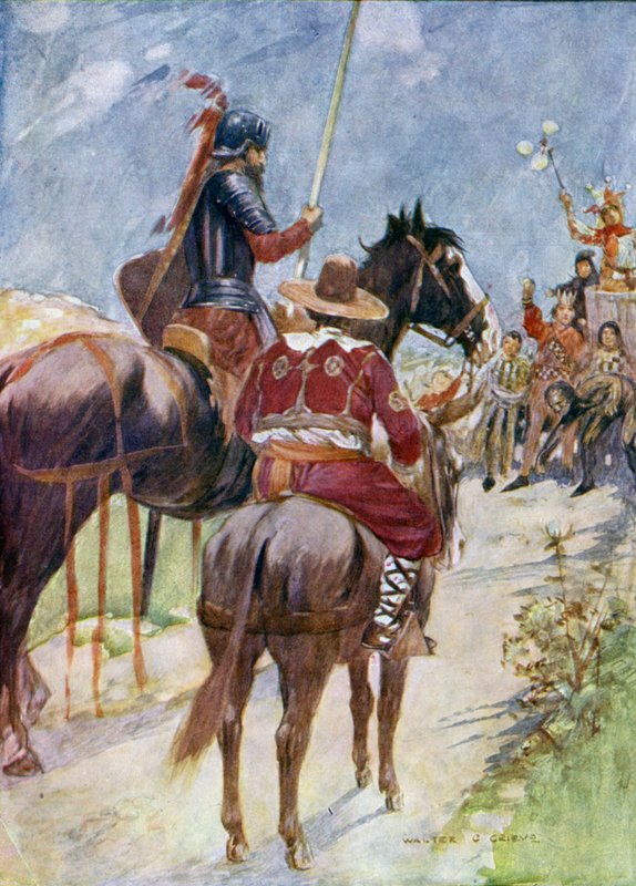 Illusztráció a Don Quijote-hoz alkotó: Walter Grieve