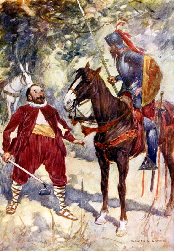 Illusztráció a Don Quijote-hoz alkotó: Walter Grieve