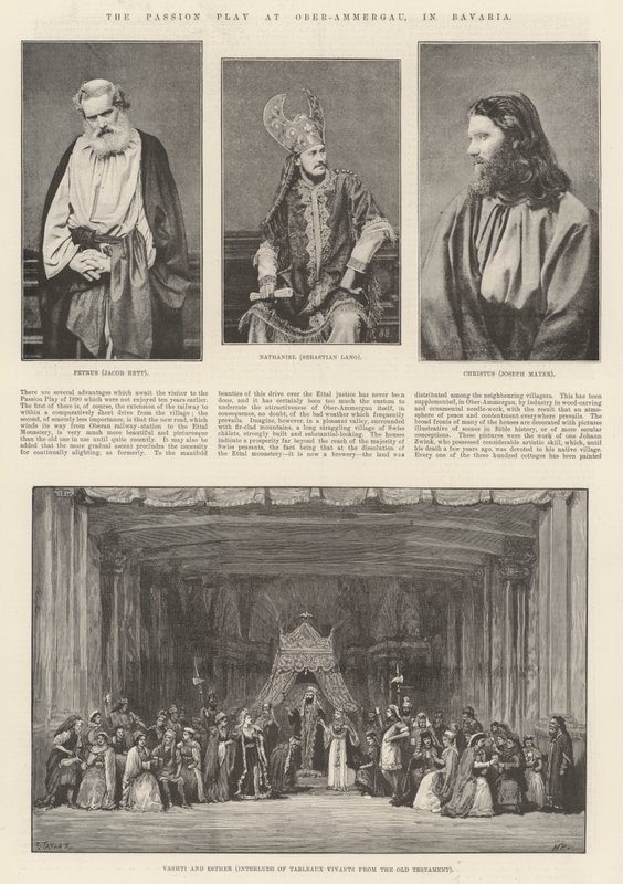 A passiójáték a bajorországi Oberammergauban alkotó: Walter Paget