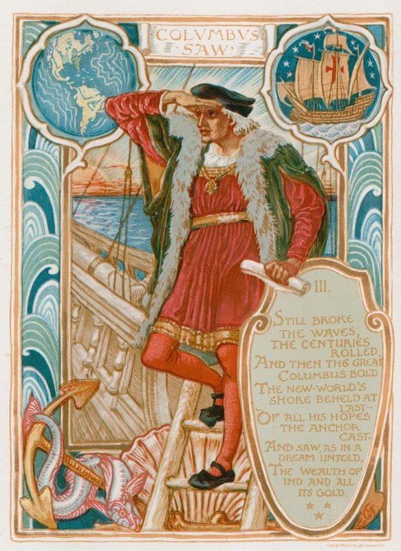 Kolumbusz fűrész alkotó: Walter Crane