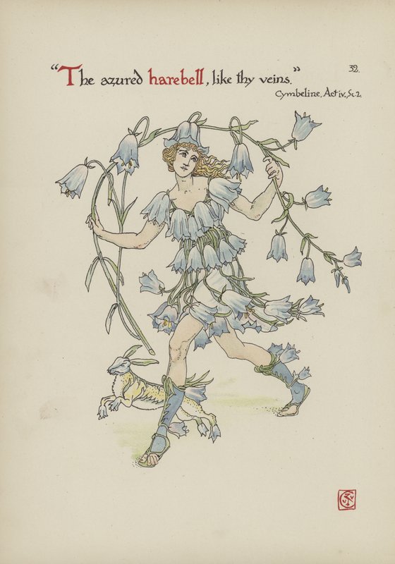 Virágok Shakespeare kertjéből alkotó: Walter Crane
