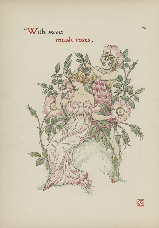 Virágok Shakespeare kertjéből alkotó: Walter Crane