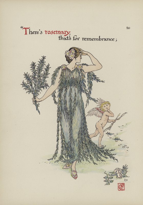 Virágok Shakespeare kertjéből alkotó: Walter Crane