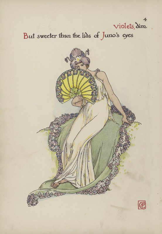 Virágok Shakespeare kertjéből alkotó: Walter Crane