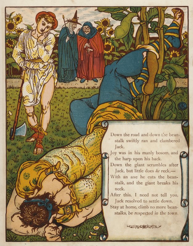 Jack és a babszár (színes litó) alkotó: Walter Crane