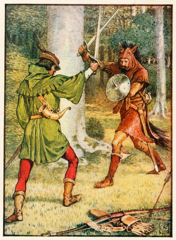 Robin Hood és Guy of Gisborne alkotó: Walter Crane