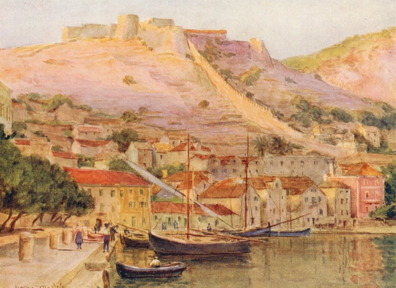 Lesina (színes litográfia) alkotó: Walter Frederick Roofe Tyndale
