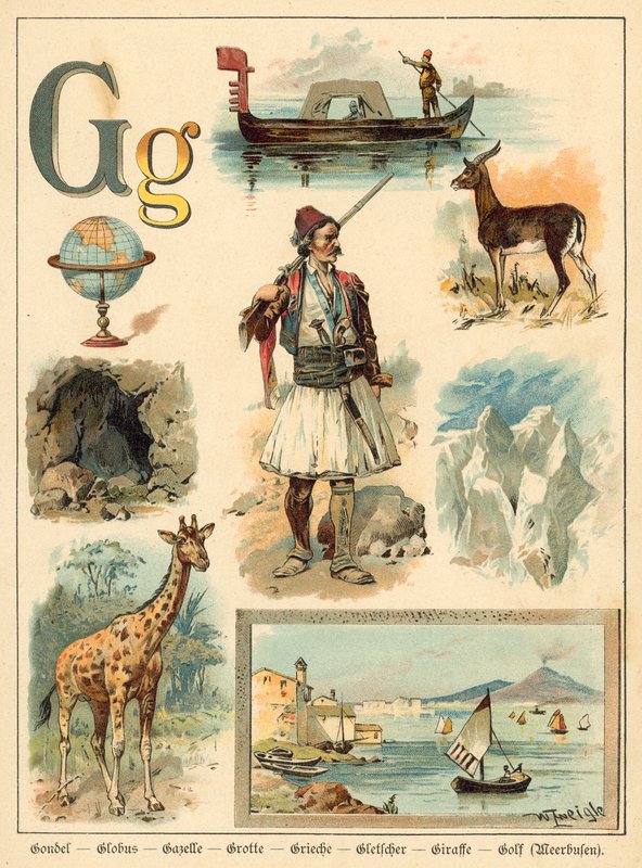 G betű (chromolitho) alkotó: Walter Zweigle