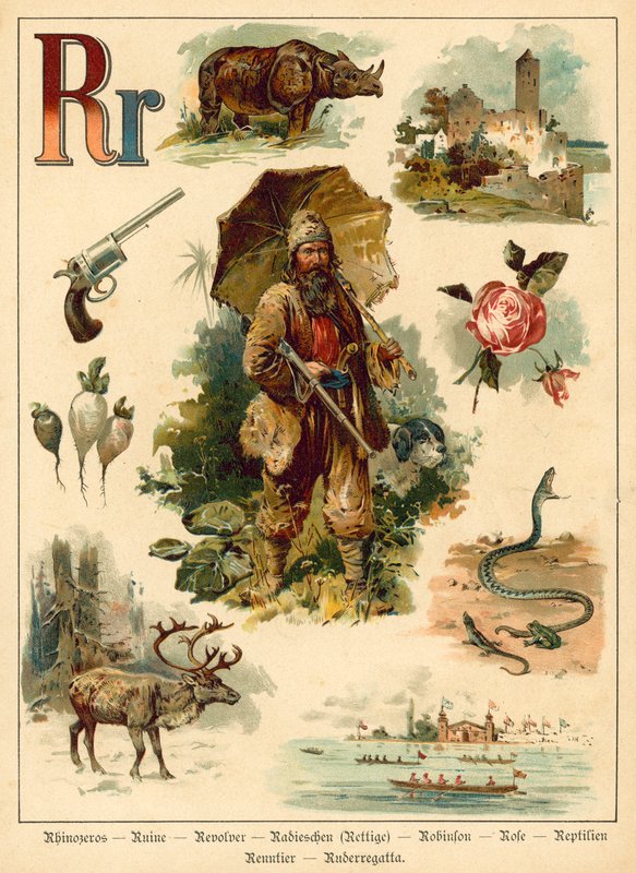 R betű (kromolit) alkotó: Walter Zweigle