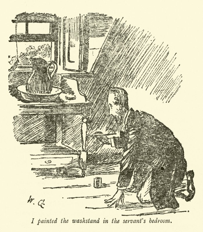 Kifestettem a mosdóállványt a cseléd hálószobájában alkotó: Weedon Grossmith