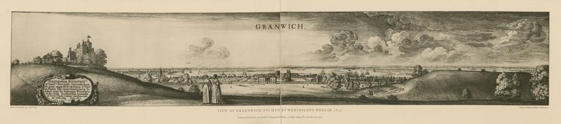 Greenwich 1637-ben metszett látképe alkotó: Wenceslaus Hollar