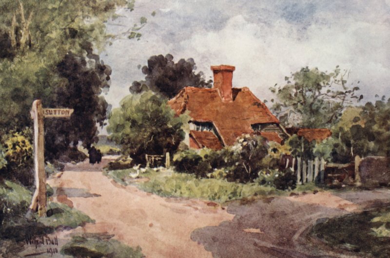 Sutton közelében (színes litográfia) alkotó: Wilfrid Williams Ball