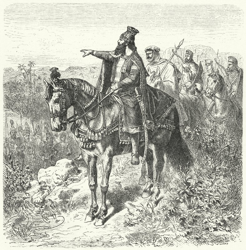 Nagy Kürosz, perzsa császár (metszet) alkotó: Wilhelm Camphausen