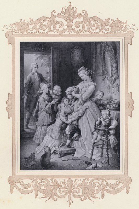 Lotte, Werther Leidenje (litho) alkotó: Wilhelm von (after) Kaulbach