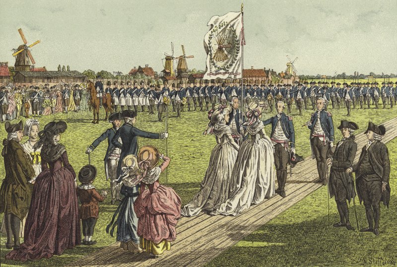 Zászlóünnepség, 1786 alkotó: Willem II Steelink
