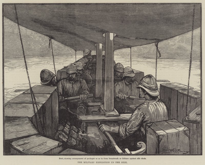 Katonai expedíció felfelé a Níluson alkotó: William Bazett Murray