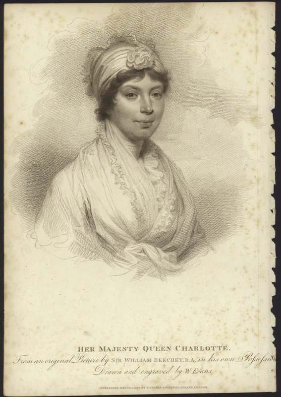 Charlotte királynő portréja alkotó: William Beechey