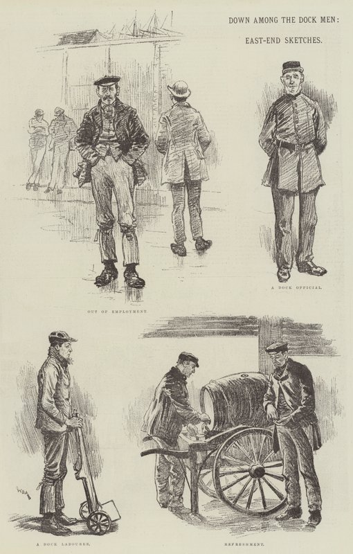 Lent a Dock Men között, East-End Sketches alkotó: William Douglas Almond