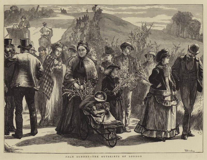 Virágvasárnap, London külvárosában alkotó: William III Bromley