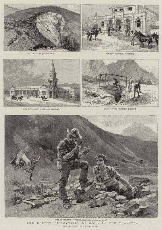 Az arany legújabb felfedezései a Transvaalban alkotó: William Lockhart Bogle