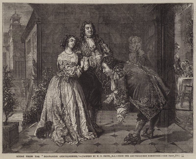 Jelenet a Bourgeois Gentilhomme-ból alkotó: William Powell Frith