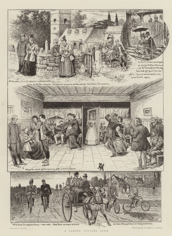 Egy női kerékpáros klub alkotó: William Ralston