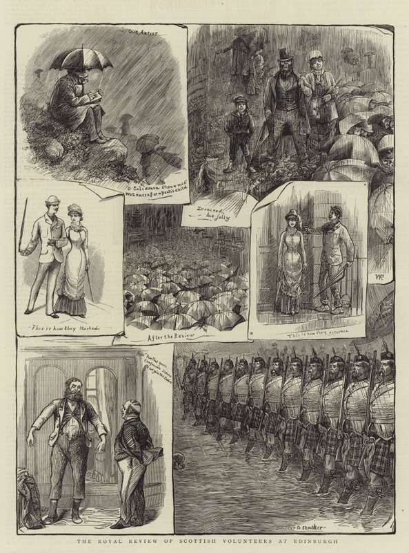 A skót önkéntesek királyi felülvizsgálata Edinburgh-ban alkotó: William Ralston