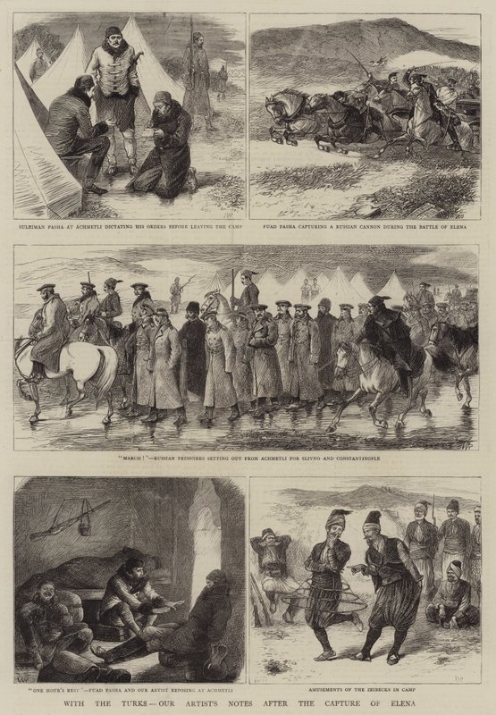 A törökökkel, művészfeljegyzéseink Elena elfogása után alkotó: William Ralston