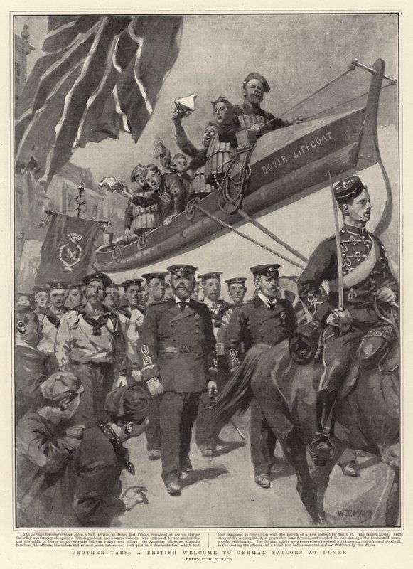 Tars testvér, brit fogadtatás a német tengerészeknek Doverben alkotó: William T. Maud