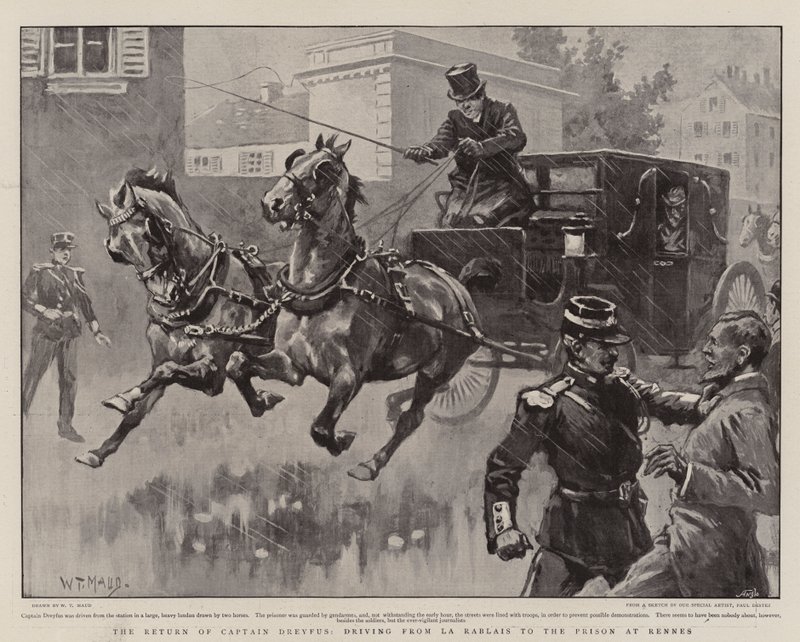 Dreyfus kapitány visszatérése La Rablais-ból a Rennes-i börtönbe alkotó: William T. Maud